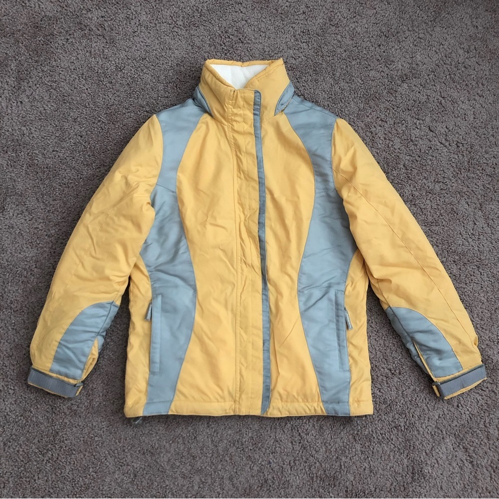 Old Navy Winter Outerwear Snow Jacket Yellow Gray XS